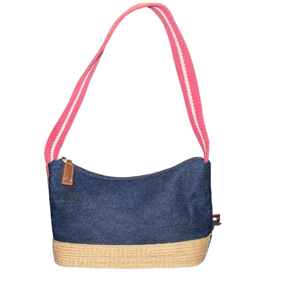 Tommy Hilfiger Women’s Shoulder Bag Denim Y2K Vintage Small Denim Canvas Blue